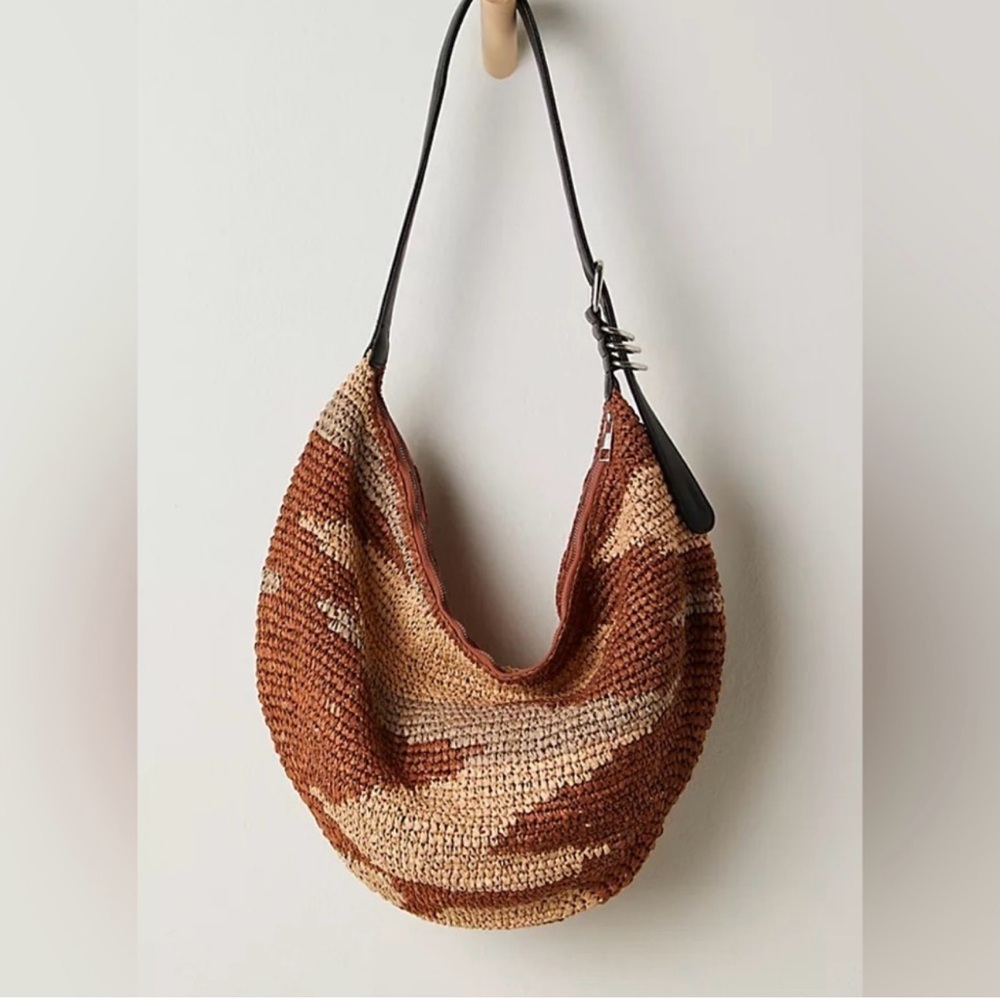 Elegant Brown and Tan Hobo Bag
